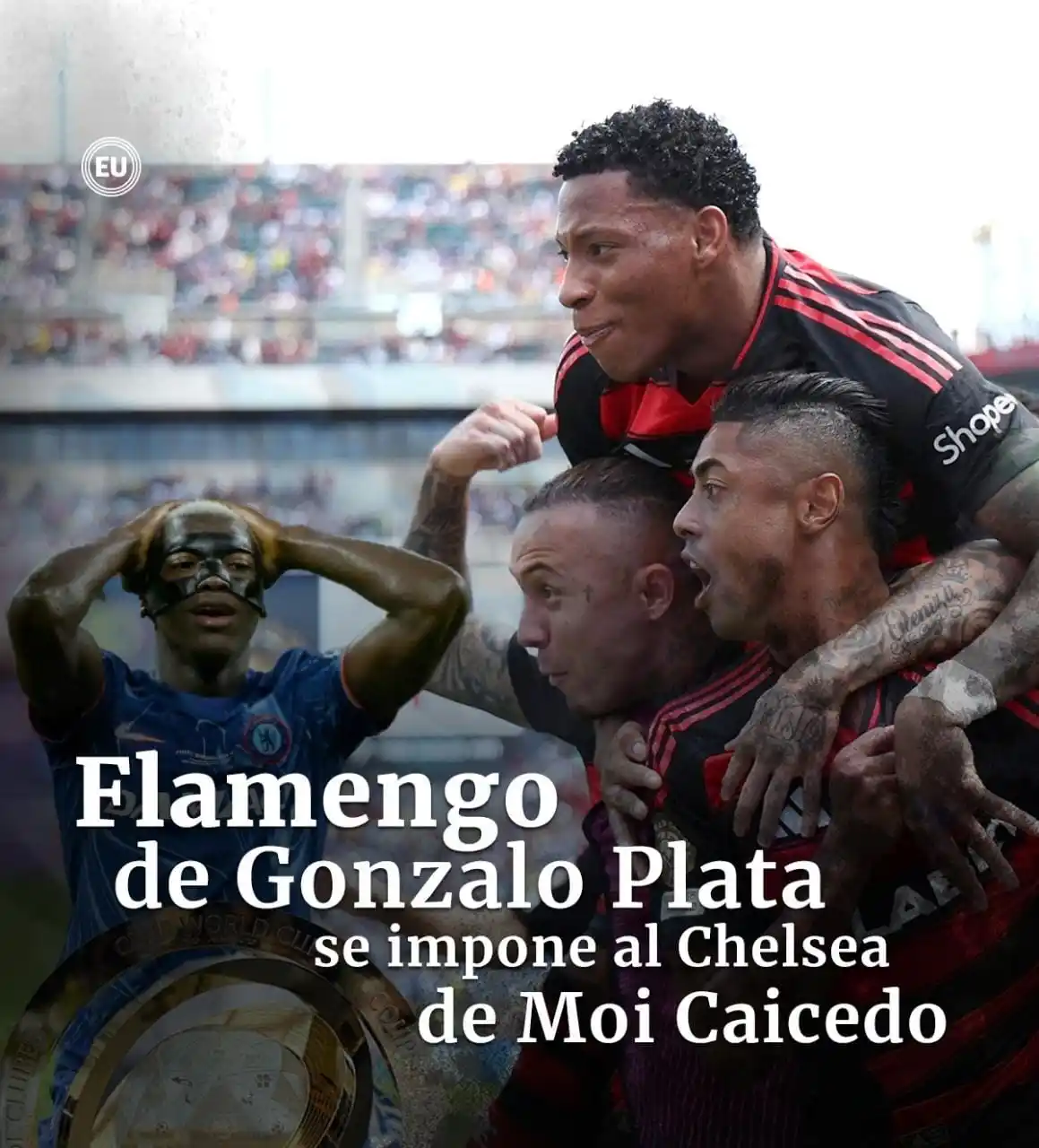 Image from NotiManta: ⚽🚴📢 *Deportes* Gonzalo Plata le ganó el duelo a Moisés Caicedo: Fla...