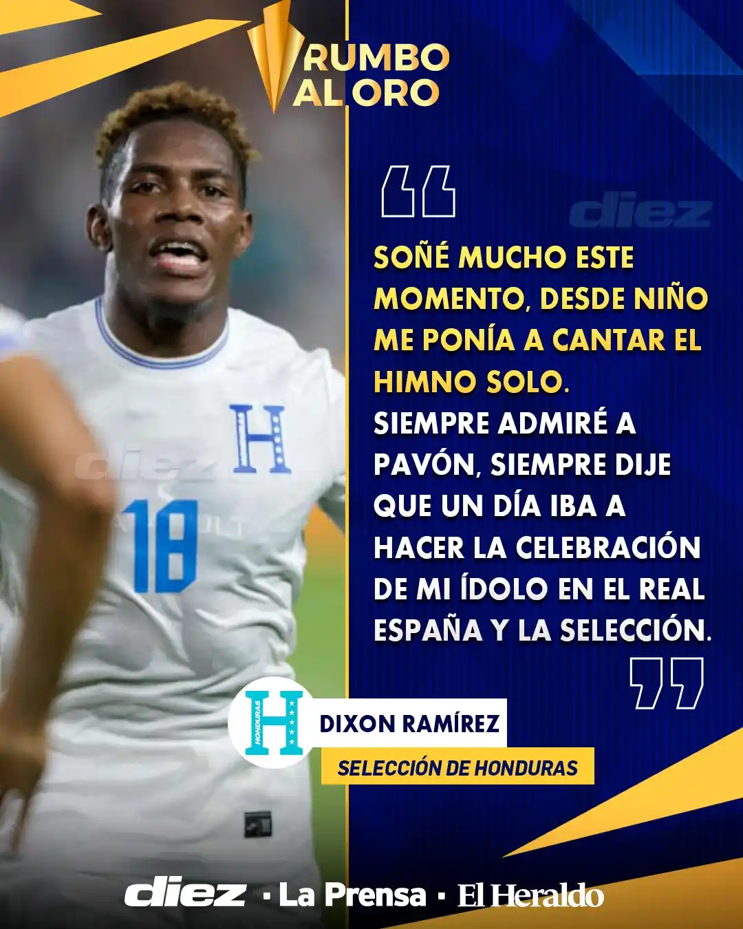 Image from Diario Diez: Dixon Ramírez cumplió su sueño e hizo feliz a todo un país.👏🇭🇳...