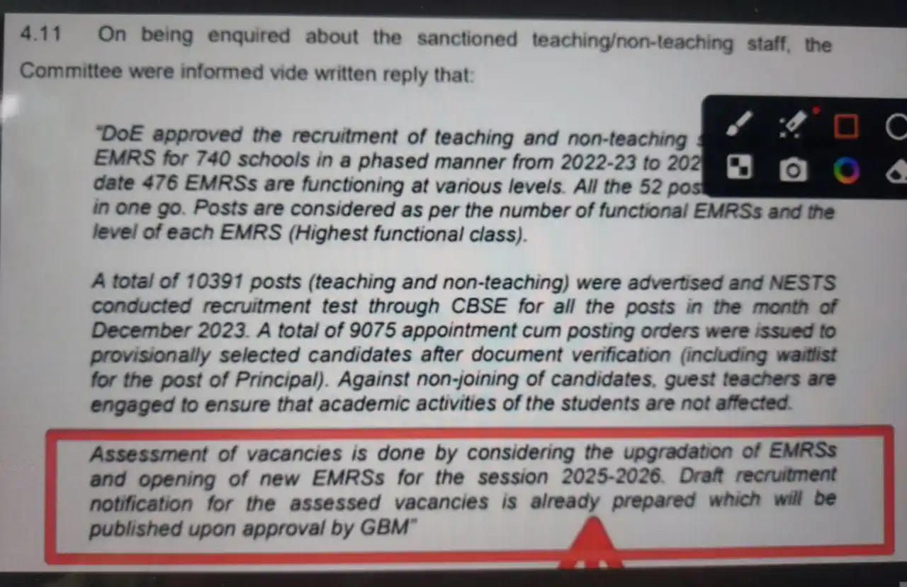 Image from ▂▂▂▂श्री क्लासेस - नई दिशा▂▂▂▂: 📌👆👇EMRS TGT PGT UPDATE 2023 AND 2025-2026 NESTS द्वारा दिसंबर 2023...