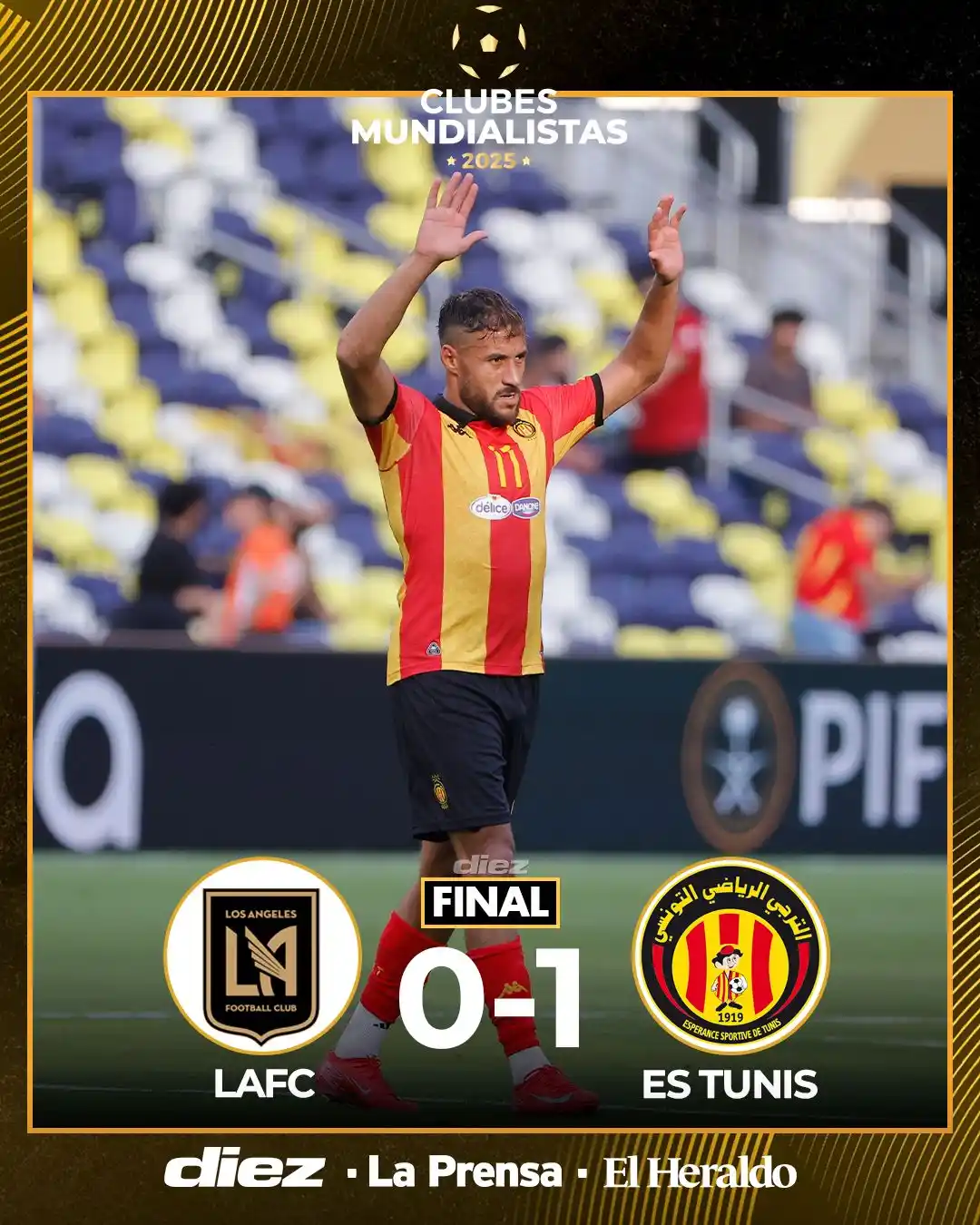 Image from Diario Diez: ES Tunis sorprende y elimina al LAFC del Mundial de Clubes. 😳🔥 <a c...
