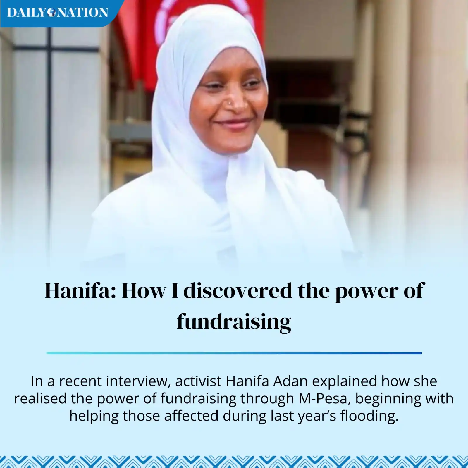 Image from Nation.Africa: Hanifa: How I discovered the power of fundraising Read more: https:/...