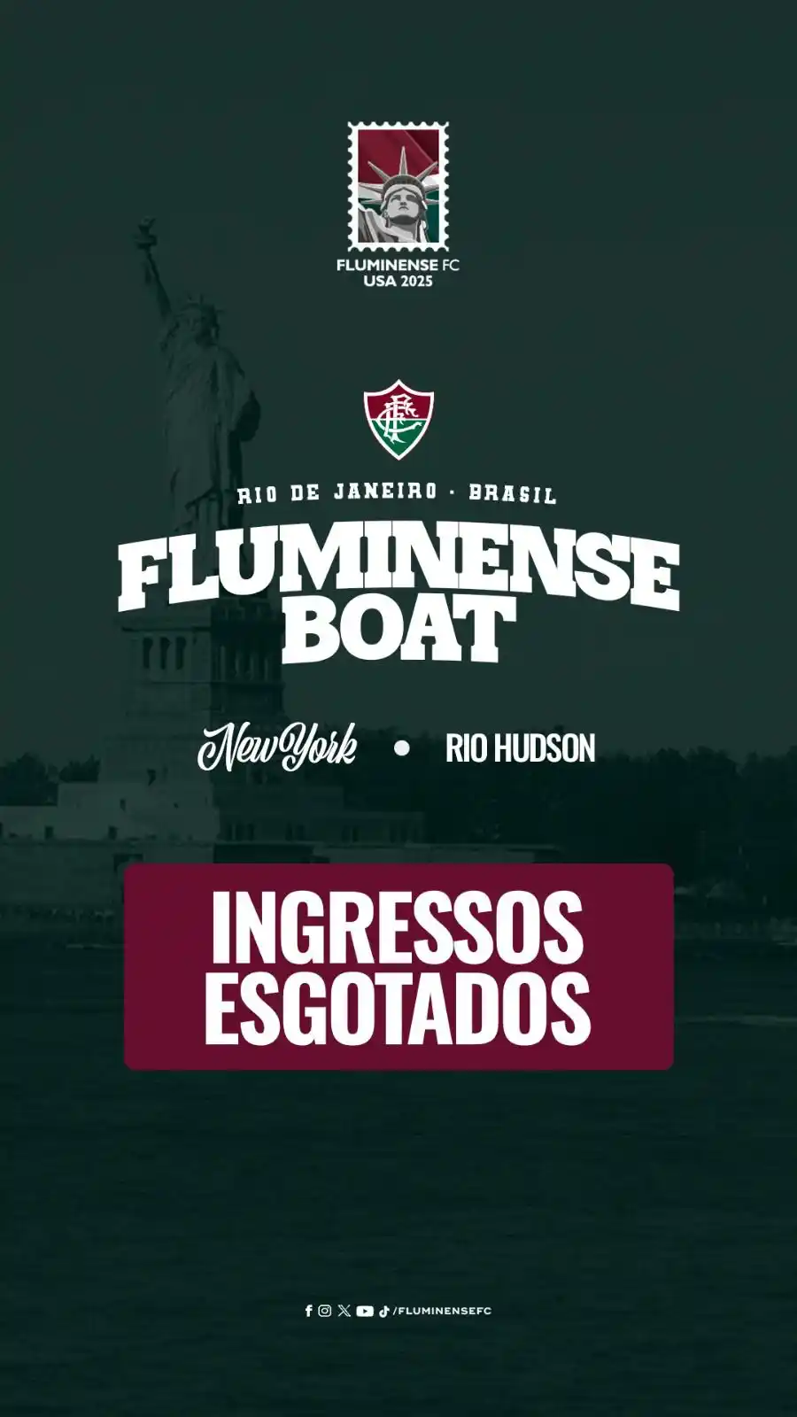 Image from Fluminense FC: INGRESSOS ESGOTADOS PARA O FLUMINENSE BOAT! O RIO HUDSON SERÁ TOMADO P...