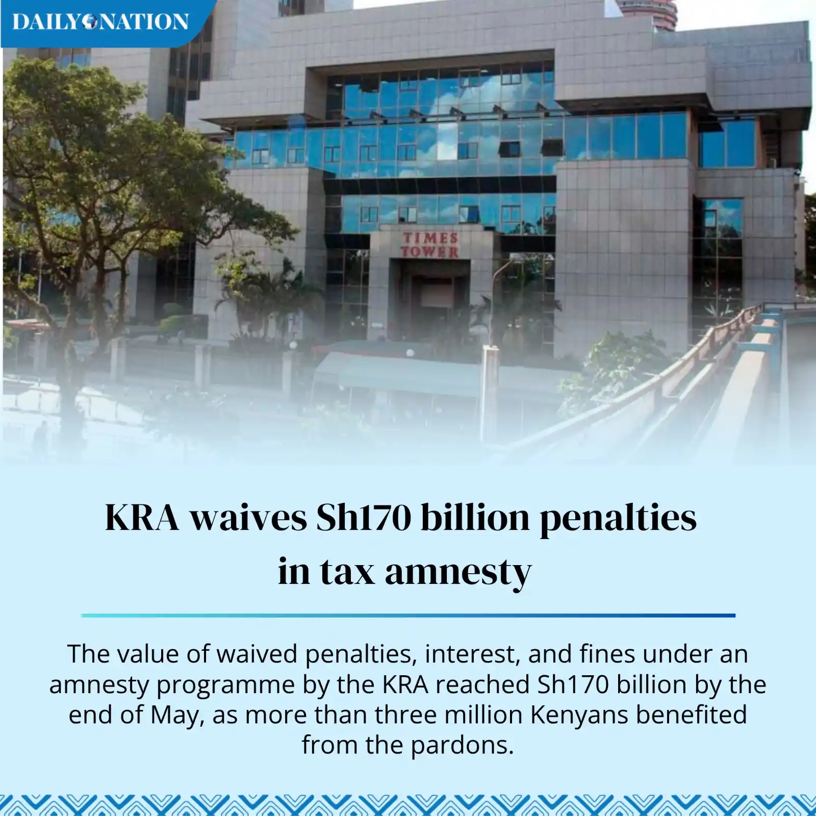 Image from Nation.Africa: KRA waives Sh170 billion penalties in tax amnesty  Read more: https://...