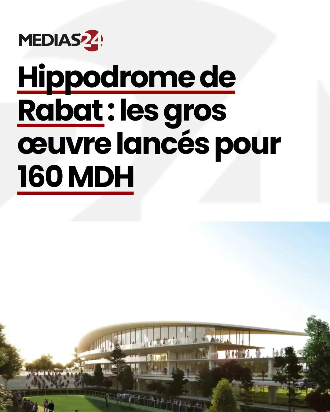 Image from Médias24: La Sorec lance une nouvelle phase du chantier de l’hippodrome de Rabat...