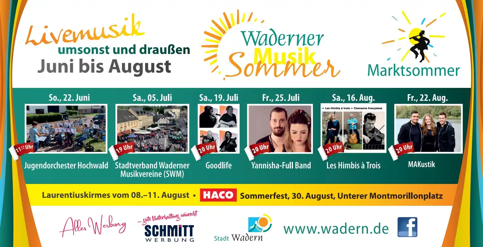 Image from Stadt Wadern: MARKTSOMMER STARTET Sommer, Sonne, Musik: Am Sonntag startet der Wade...