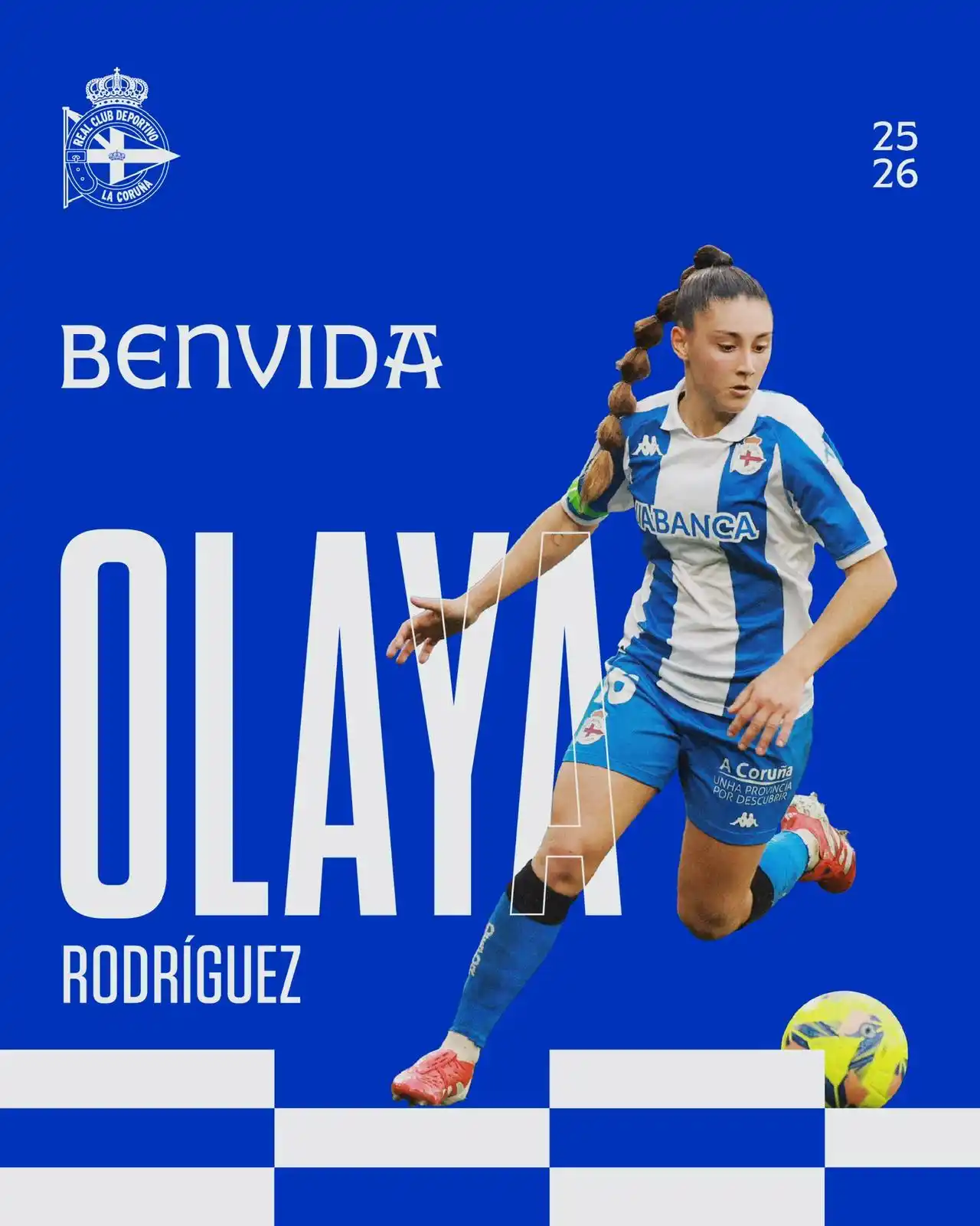 Image from RCDeportivo: 📝 Olaya Rodríguez Deportivista ate 2️⃣0️⃣2️⃣8️⃣💙🤍   🔗 https://www....