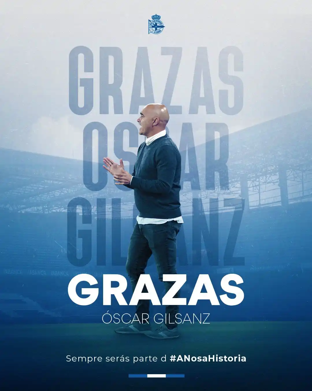 Image from RCDeportivo: ➡️ Óscar Gilsanz non continuará adestrando ao RC Deportivo a próxima t...