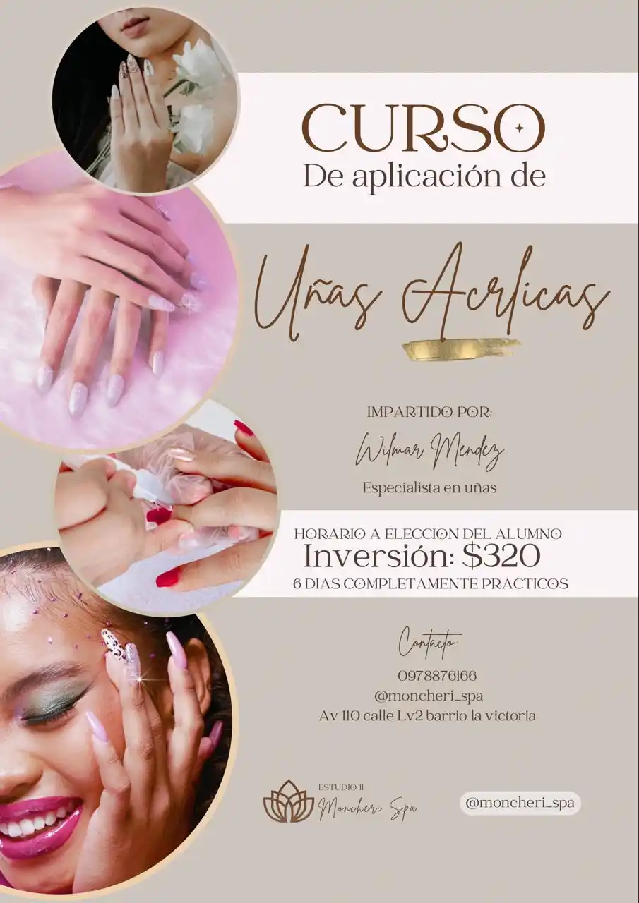 Image from NotiManta: 🤔Quieres aprender aplicación de uñas acrilicas? 💅🏻 En *MONCHERI* *S...