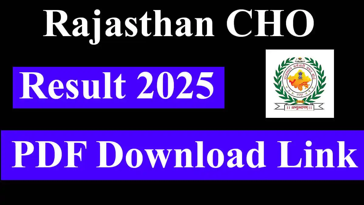 Image from NursingRoot.com: 🔴Rajasthan CHO Result 2025 PDF Download, Cut –Off Marks ✅ Direct Lin...
