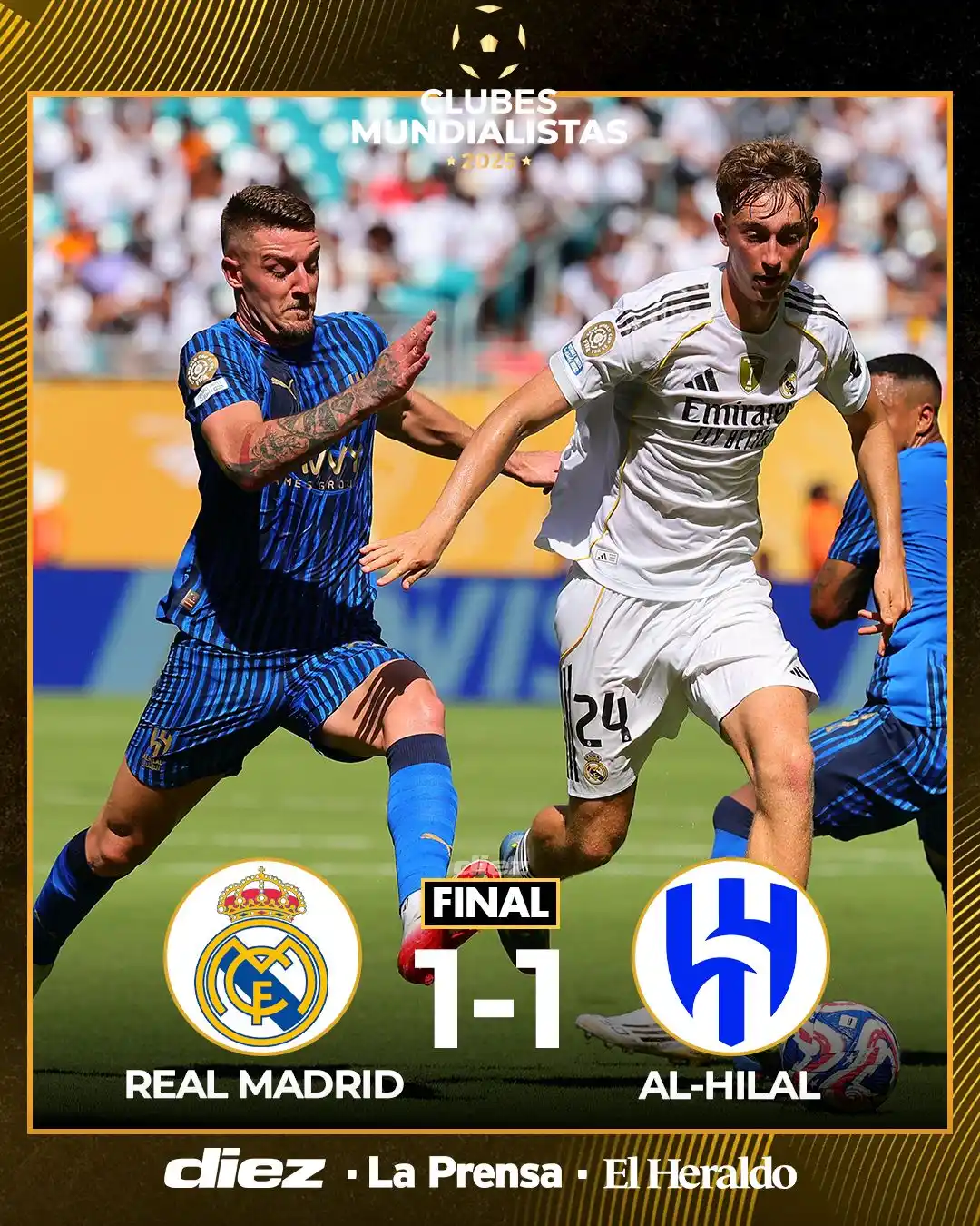 Image from Diario Diez: Real Madrid y Al-Hilal debutan con empate en el Mundial de Clubes.🤝 ...