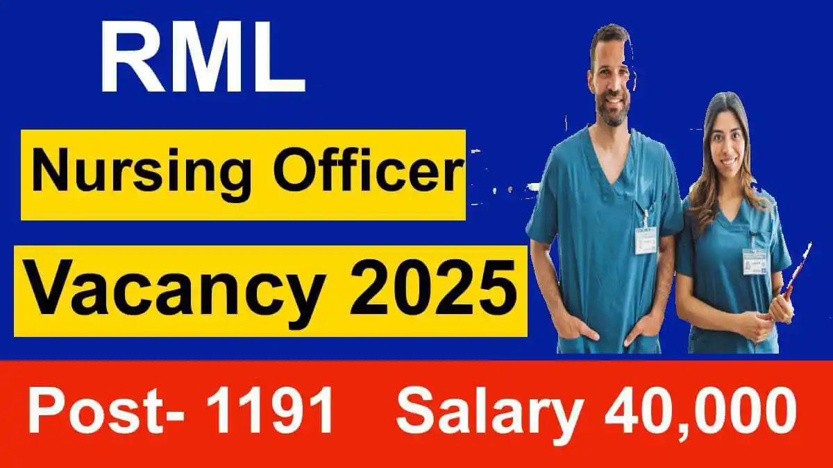 Image from NursingRoot.com: 🔴RML Nursing Officer Vacancy 2025 (1191 Post) Upcoming Notification D...