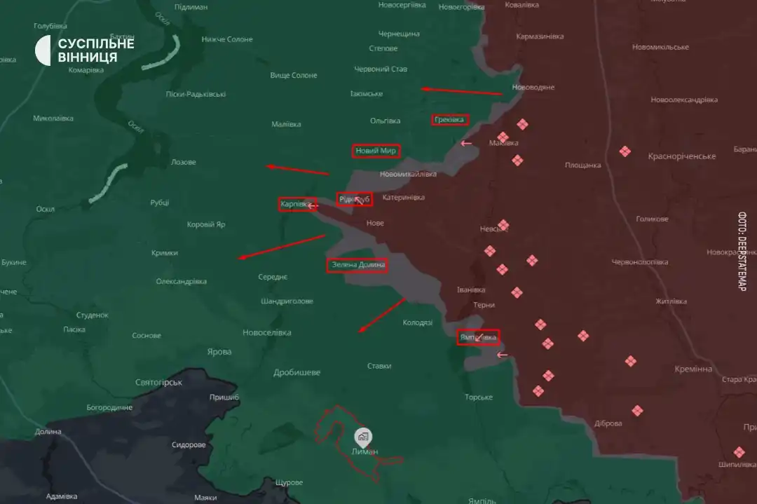 Image from Суспільне Донбас: Російські окупанти майже вдвічі збільшили кількість штурмів на *Лиманс...
