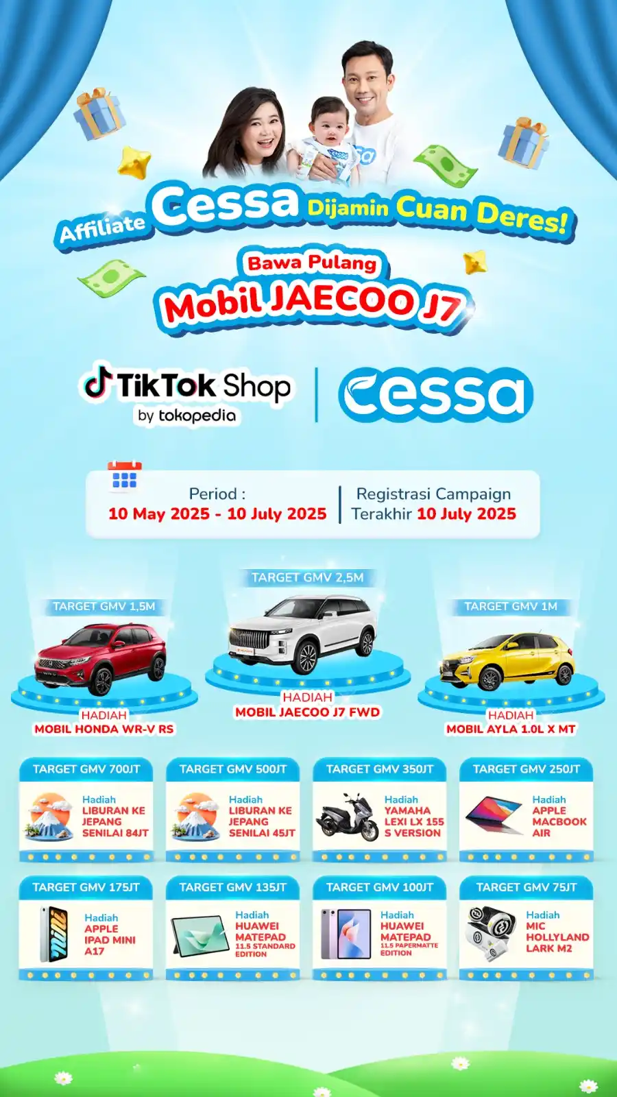 Image from Informasi Pusat Afiliasi Tiktok Shop by Tokopedia ✨🥰: 🚨Affiliate Cessa Dijamin Cuan Deres! Menangkan Mobil JAECOO J7!🚨  CA...