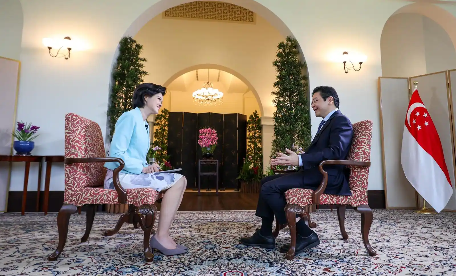 Image from Lawrence Wong : Ahead of my official visit to China, I did an interview on CCTV-13’s L...