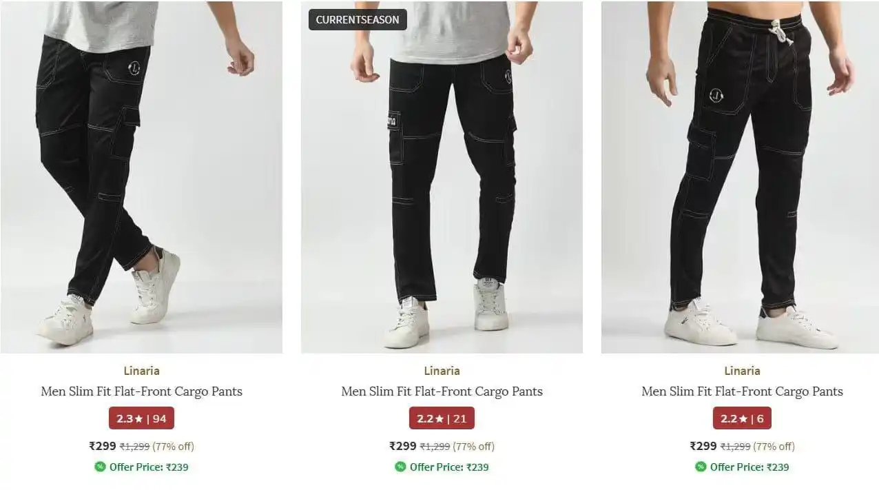 Image from ProLooterz Shopping Deals: AJIO Loot : Cargo Pants Starts at 299. Men : 🛒 Buy Now : https://a...