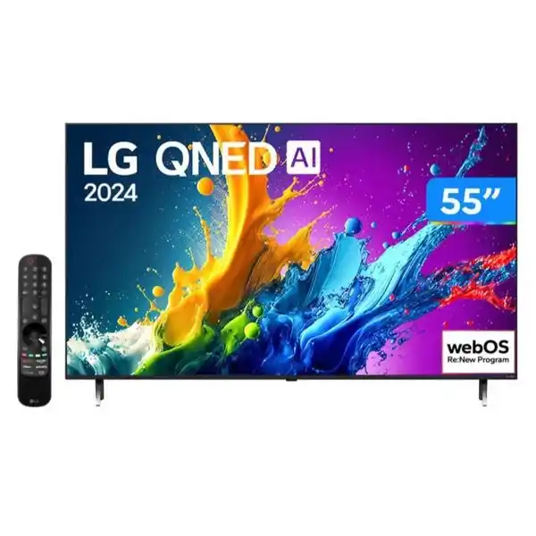 Image from Canaltech Ofertas: 😎😎😎 Aproveite o cupom! Smart TV 55" 4K QNED LG 55QNED80TSA WebOS ...