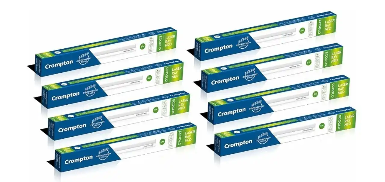 Image from ProLooterz Shopping Deals: Crompton Laser Ray Neo 1 Feet 5W LED Batten (Cool Daylight) - Pack of ...