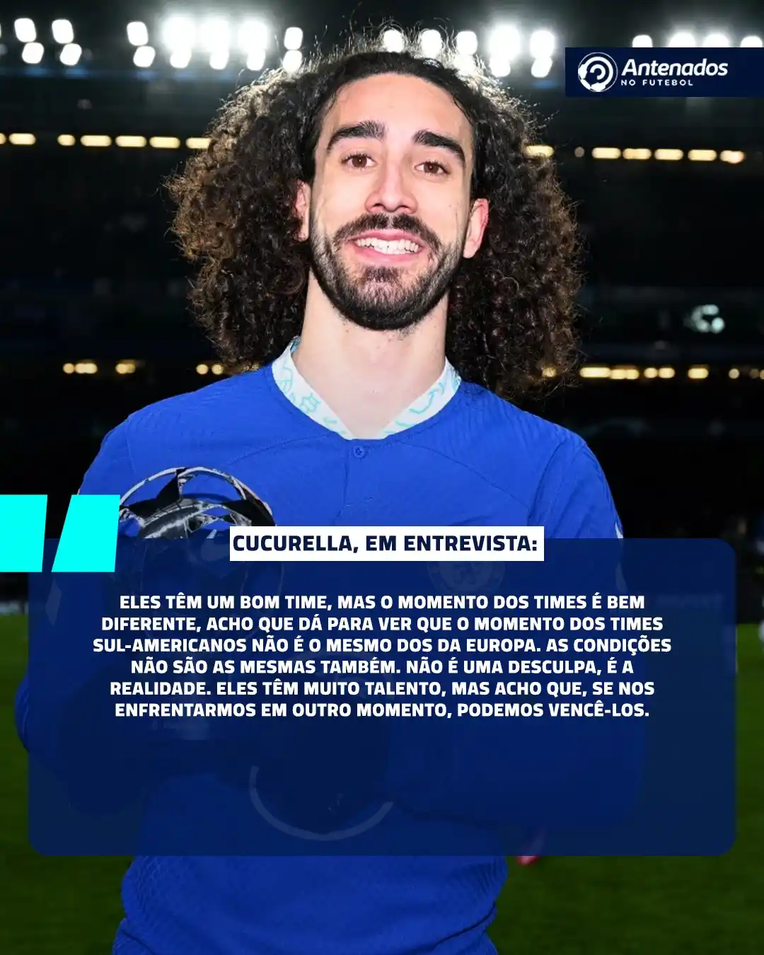 Image from Antenados no Futebol: 👀🗣Cucurella comenta sobre Flamengo 3x1 Chelsea e o desempenho dos su...