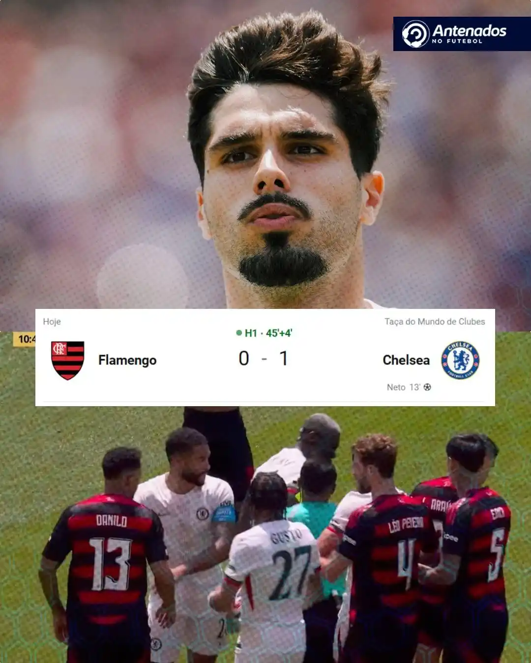 Image from Antenados no Futebol: INTERVALO! CHELSEA NA FRENTE! Flamengo está em cima, jogando bem, mas ...
