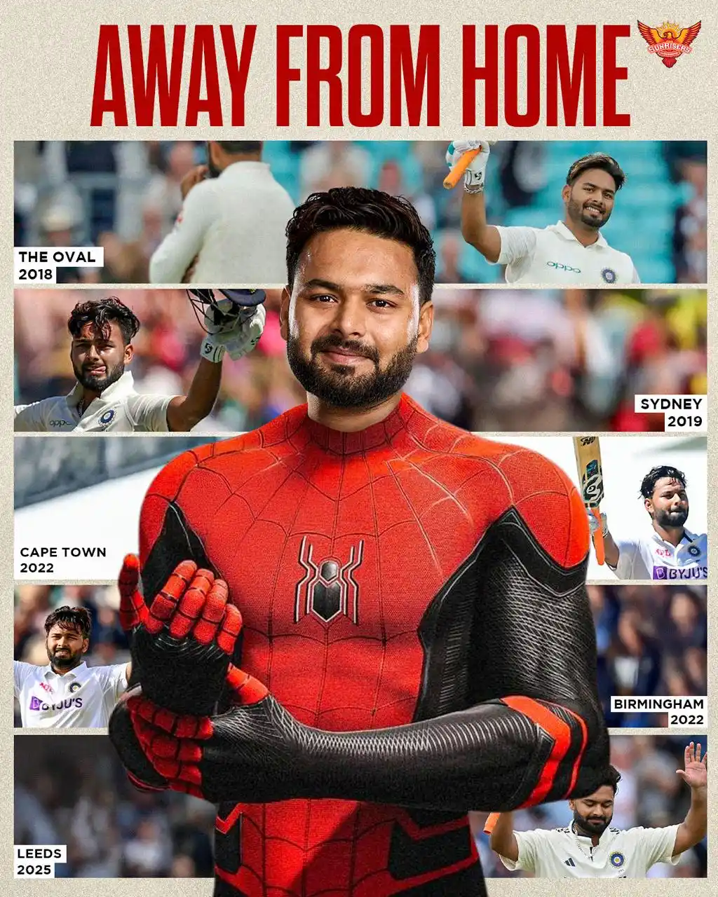 Image from Sunrisers Hyderabad: Into the 𝙍𝙞𝙨𝙝𝙖𝙗𝙝-𝙫𝙚𝙧𝙨𝙚 of overseas 100s 🕸️ Rishabh Pant ...