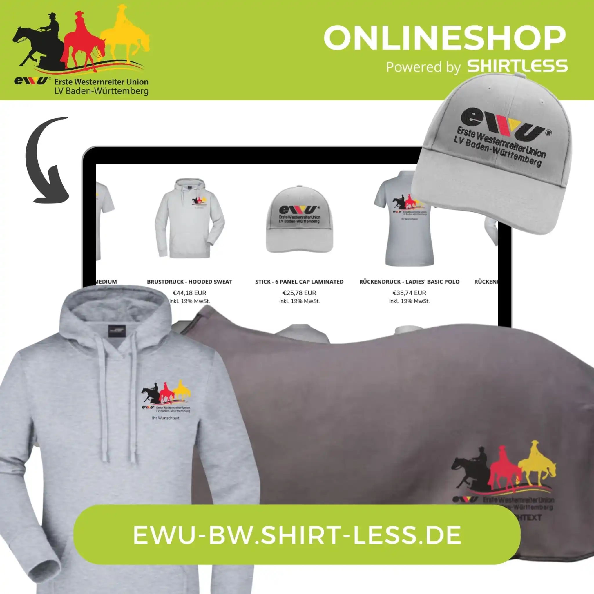Image from EWU Baden-Württemberg: 🛍👚 Jetzt online - EWU BaWü Merchandise-Shop 👕🛍 Egal ob Abschwitzd...