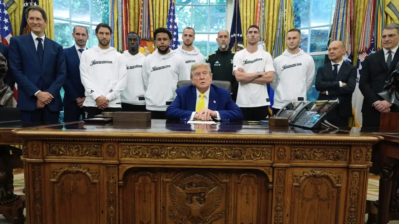 Image from TorinoToday: Juventus accolta da Trump: il presidente degli Stati Uniti d'America i...