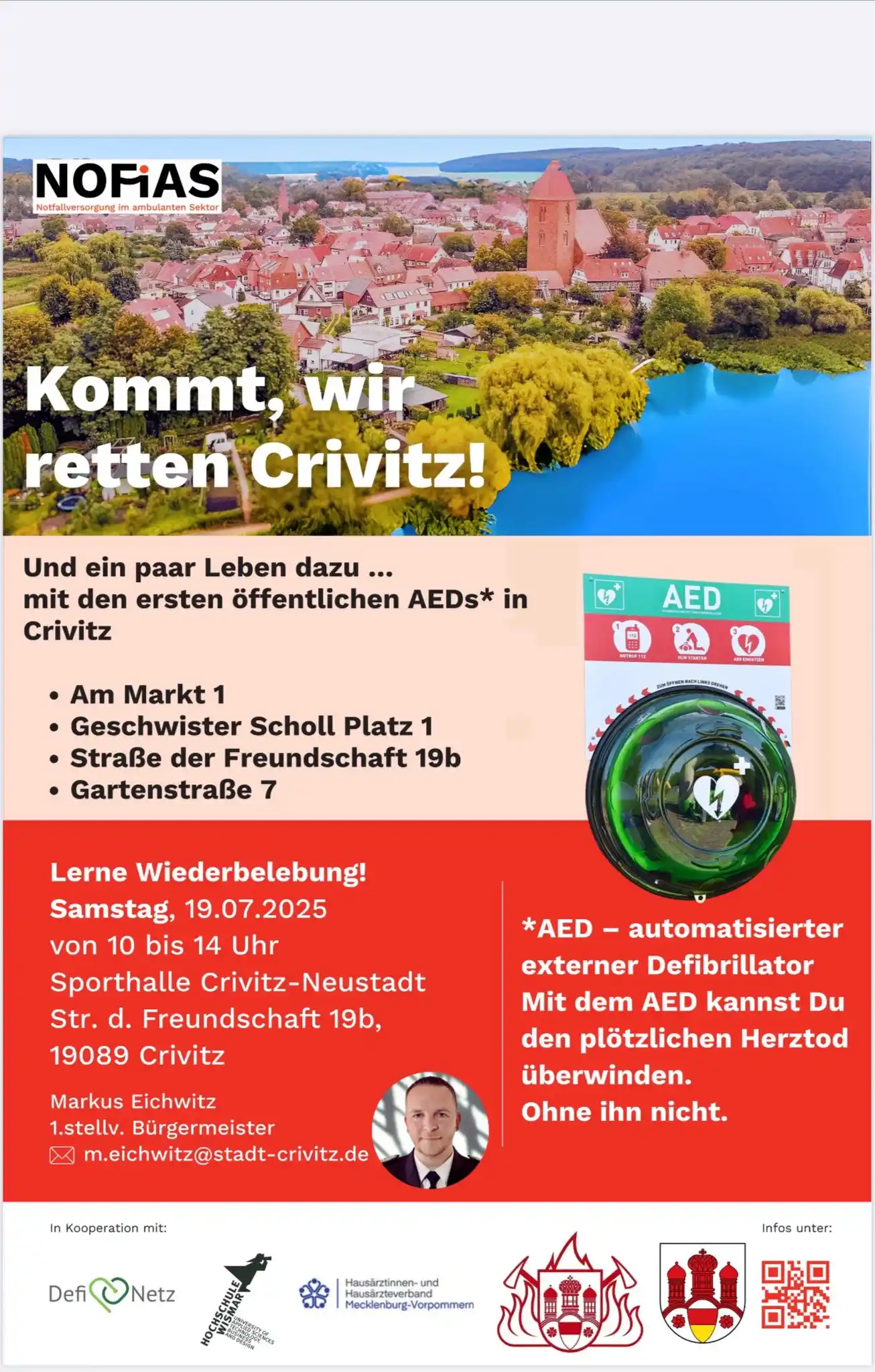 Image from Annas LADEN Schaukasten Crivitz & Umgebung: 💓 Kommt, wir retten Crivitz! 💓 Lerne, Leben zu retten – mit den ers...