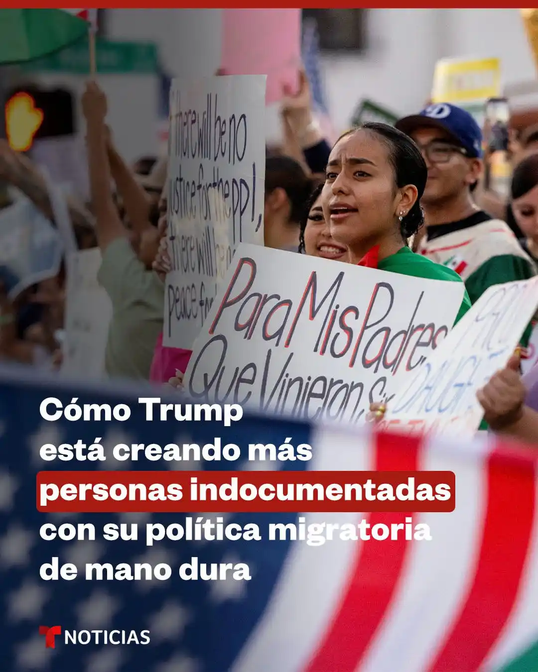Image from Noticias Telemundo: “La *oleada de políticas de Trump* está, intencionadamente, quitando e...