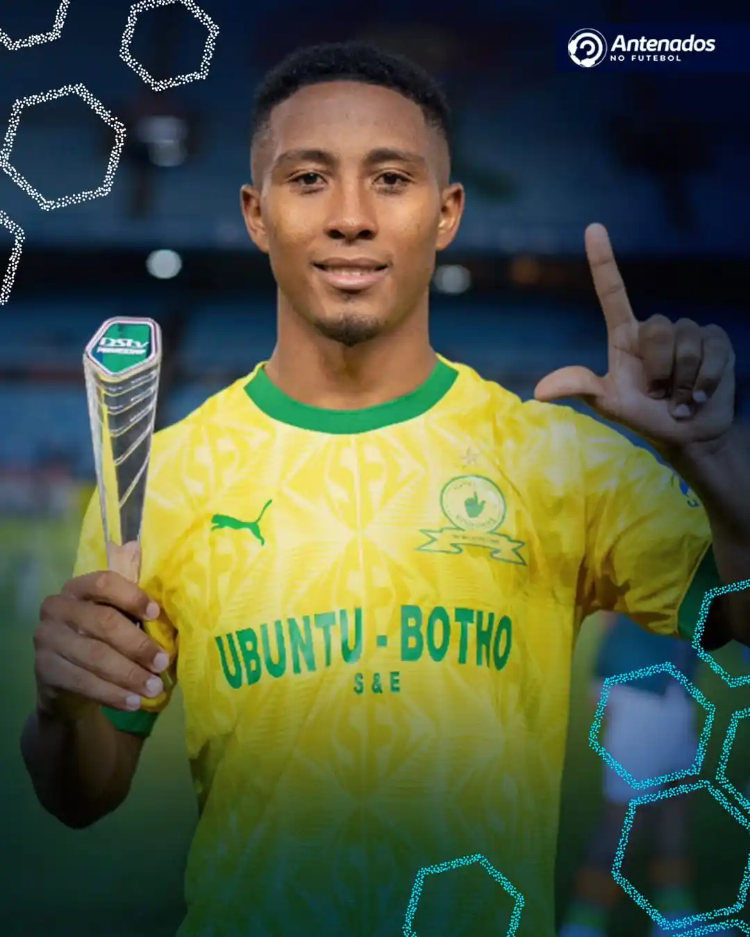 Image from Antenados no Futebol: Lucas Ribeiro, do Mamelodi Sundowns, é o brasileiro com mais passes de...