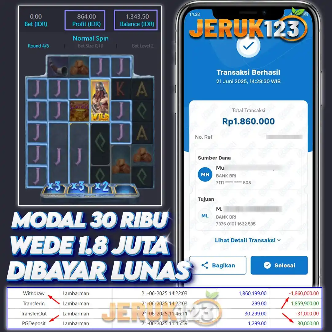 Image from SLOT GACOR HARI INI !!!: *✅ Modal 30RB Dibayar LUNAS 1.8 JUTA!* *Gak cuma janji — ini bukti rea...