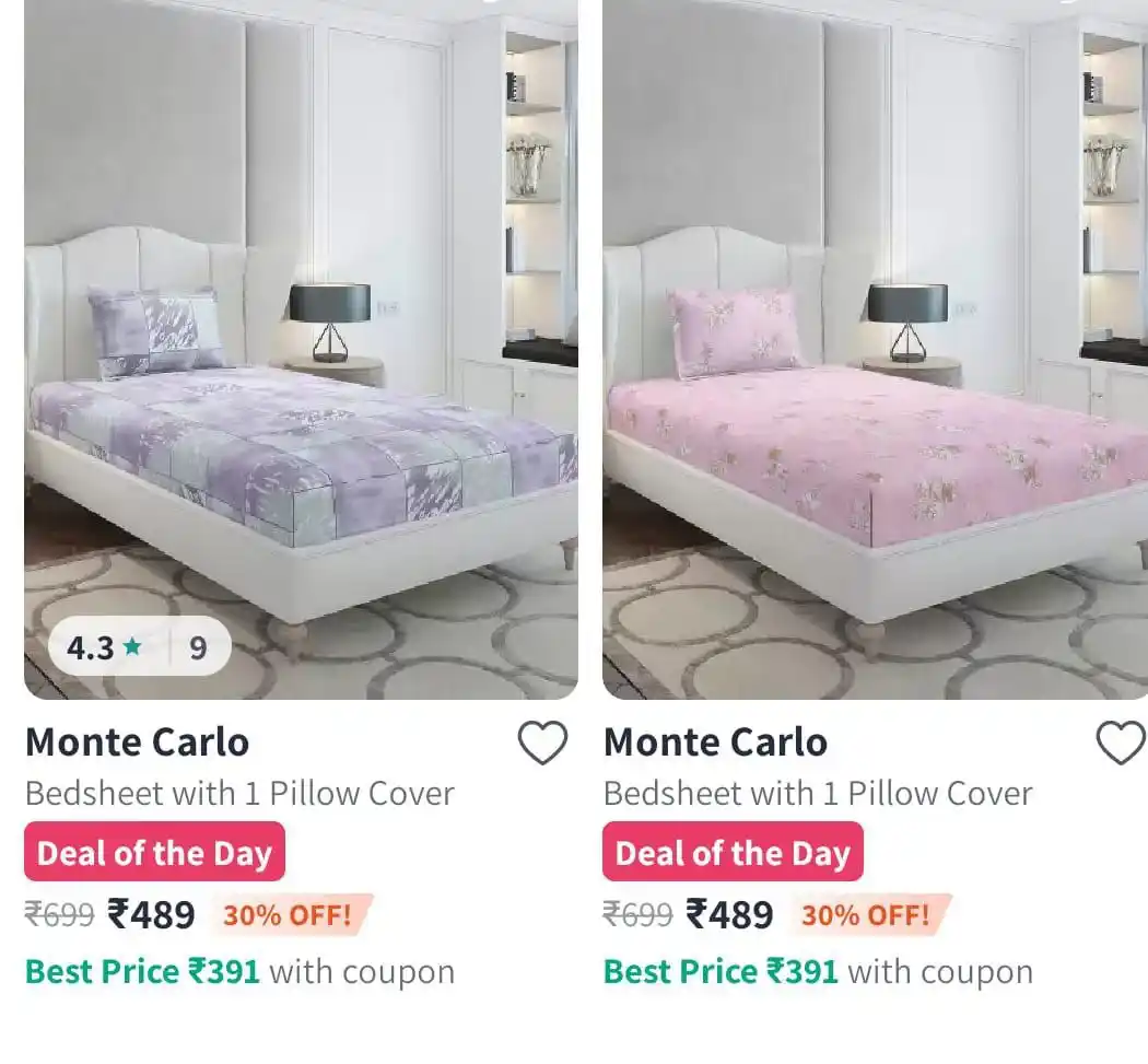 Image from ProLooterz Shopping Deals: Myntra | Monte Carlo - Bedsheet and summer blankets. Min 30% off + App...
