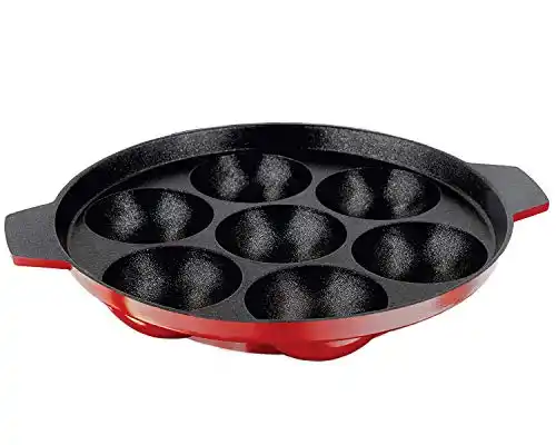Image from ProLooterz Shopping Deals: Nirlon Aluminium Non-Stick 7 Cavity Appam PatraPaniyarakkal | Paniyara...