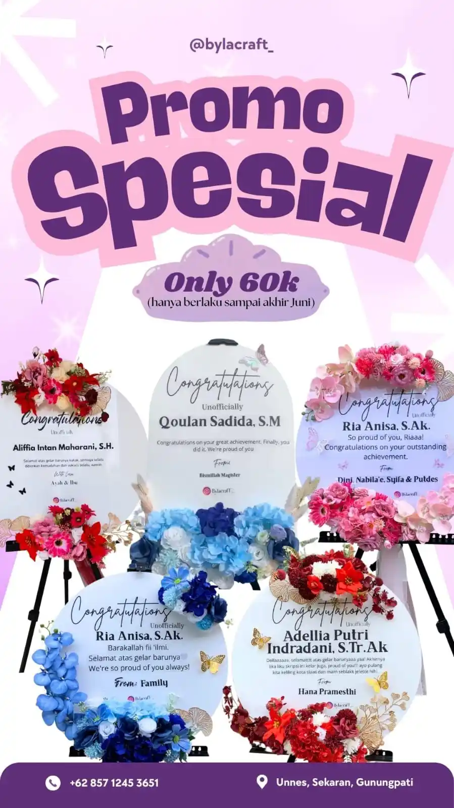 Image from DINIFESS 🐚: *PAID PROMOTE‼️* promo sewa papan bunga akrilik Area unnes-semarang s...