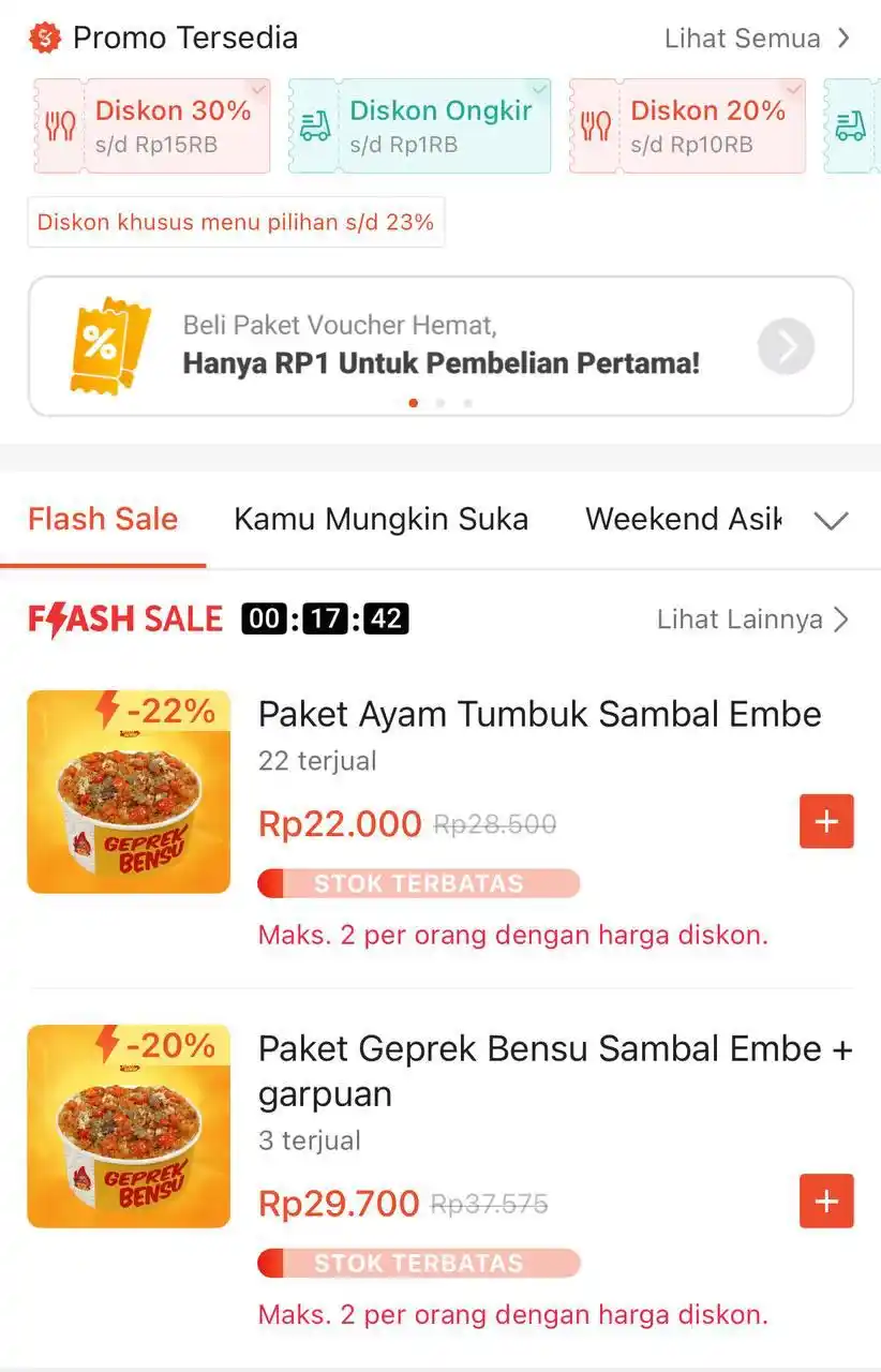Image from Racun shopee 🛒🎀: Paket ayam geprek bensu 22K azaaa‼️ Cusss mumpung lagi flash sale murc...