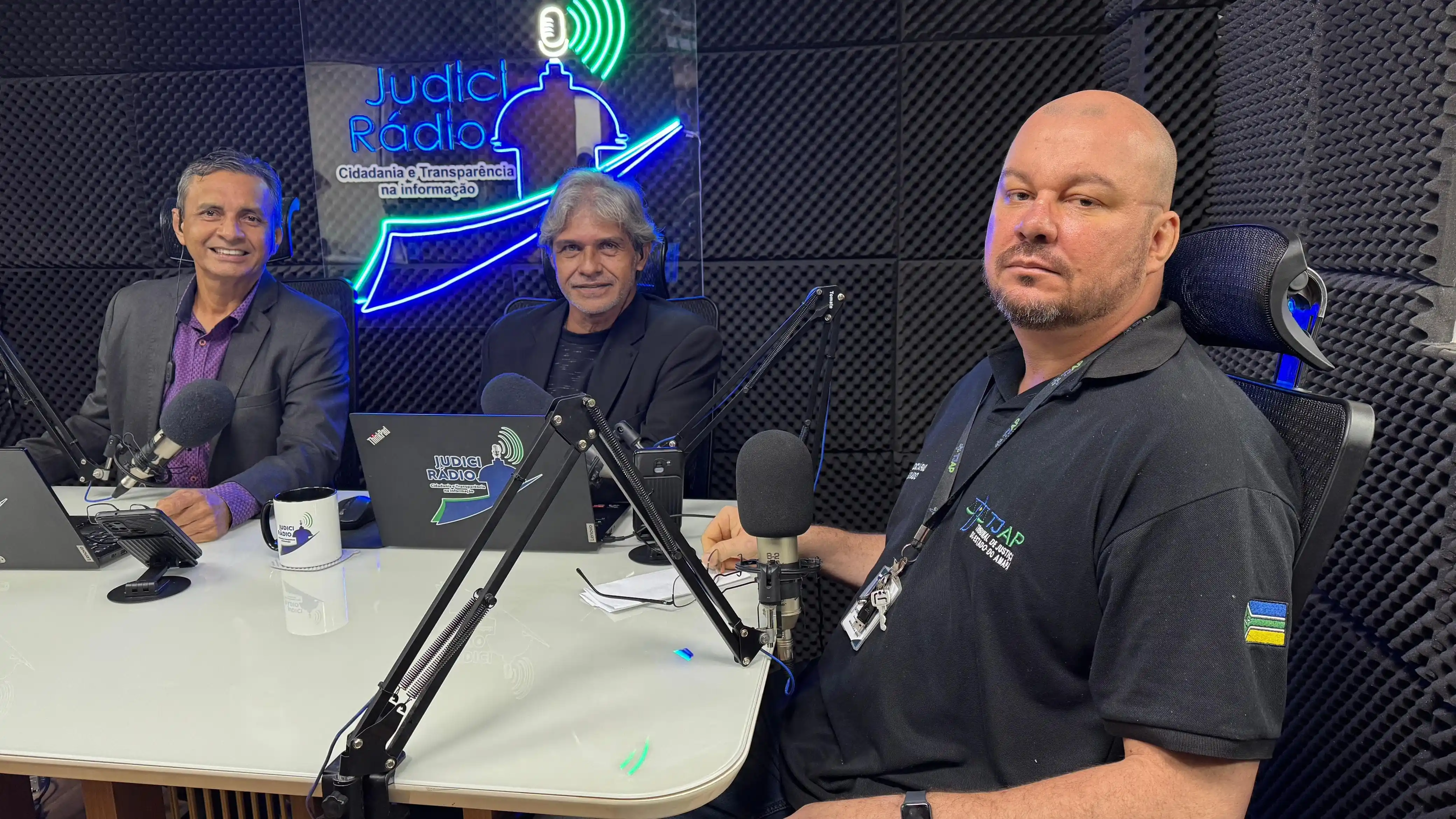 Image from TJAP: 🎙️ Recebemos agora nos estúdios Virgílio Vieira, coordenador do Comis...
