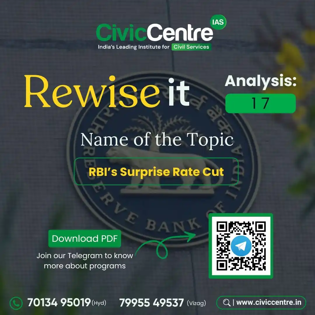 Image from CivicCentre IAS Academy: REWISE IT Through CivicCentre IAS Analysis: 17 Name of the Topic: RB...