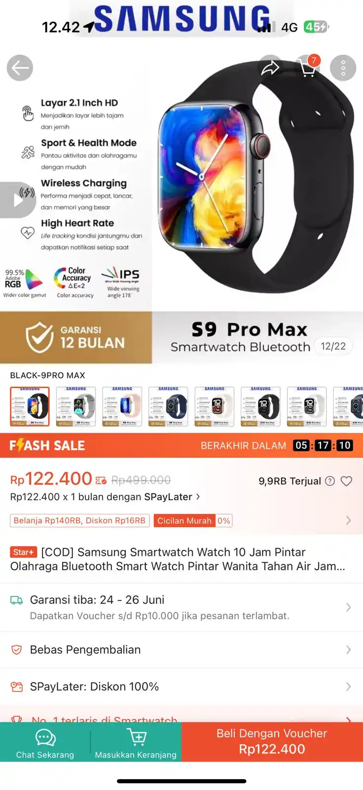 Image from Racun shopee 🛒🎀: Smartwatch https://s.shopee.co.id/9AD3tsF0a0...