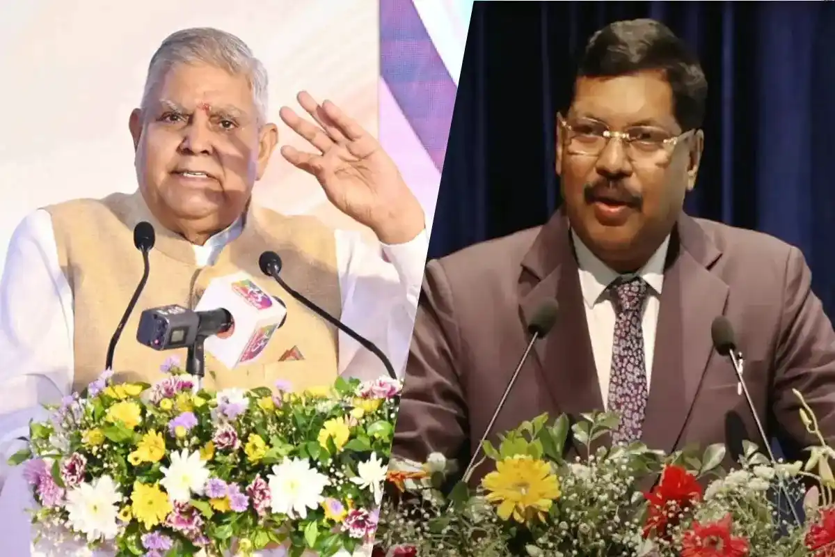 Image from Patrika: तब सुप्रीम कोर्ट ने तानाशाही पर लगाई थी मुहर- बोले धनखड़, CJI ने कहा- ...