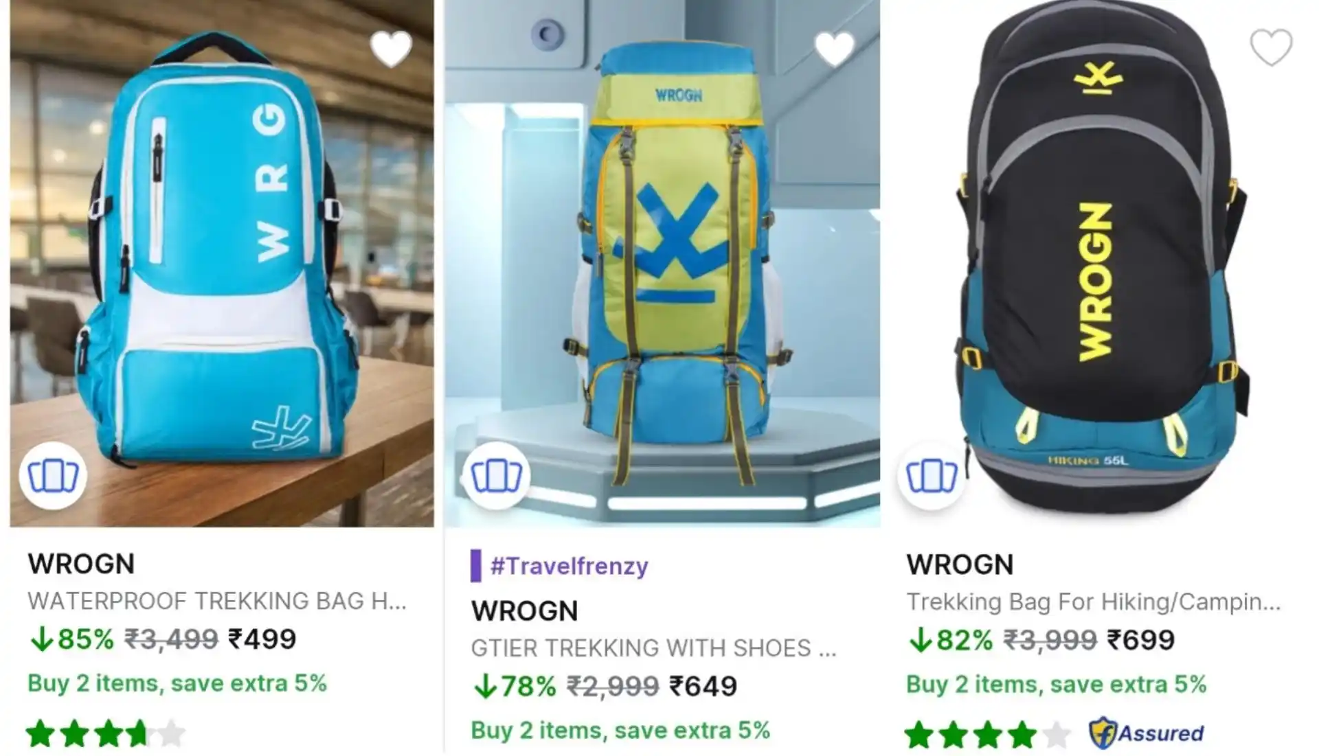 Image from ProLooterz Shopping Deals: Wrogn Rucksacks Starts ₹499 🛒 Buy Now : https://fkrt.co/ujDuPh 🛒 B...