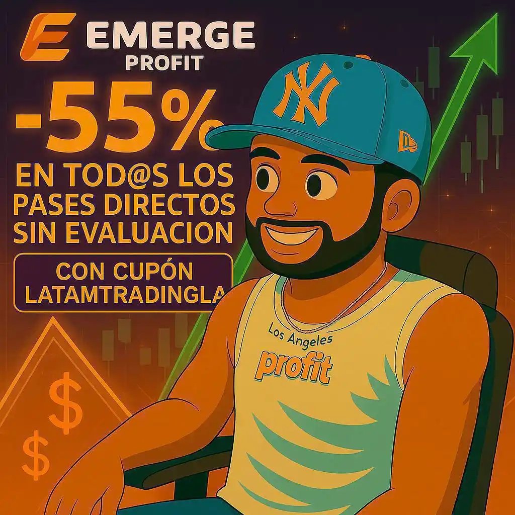Image from Latamtradingla Oficial : 55% off en estas cuentas de emerge 🤯 Ahora con Ninjatrader 😍 50% des...