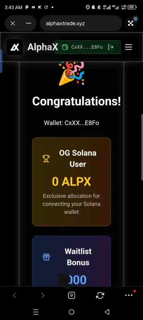 Image from ULTINEX Crypto HUB: AlphaX $ALPX Airdrop Checker is NOW LIVE!  If you joined in the AlphaX...