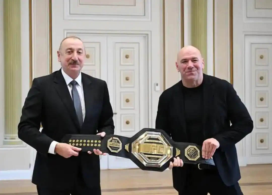 Image from Baku.es: 🇦🇿Prezident İlham Əliyev UFC-nin prezidentini qəbul edib  İyunun 20-...