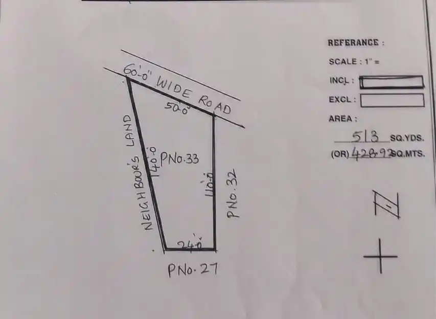 Image from BUSINESS DEALS (BUY, Hold/Build & SELL, Invest & Multiply, Promote/Collaborate): CHANCE COMMERCIAL PROPERTY for SALE   513 Square yards  Kurmalguda  Ba...