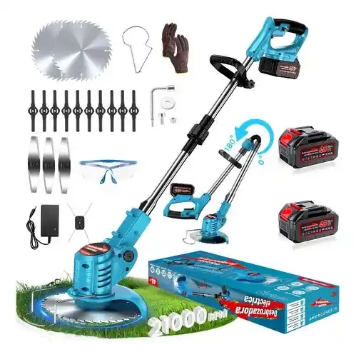 Image from OFERTAS Amazon Y Mercado Libre CAVERNOSAS: Desbrozadora Inalámbrica Eléctrica Pasto Podadora Plegable. $692 🔍 P...