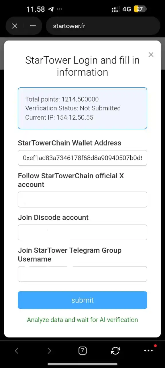 Image from ULTINEX Crypto HUB: 🔥 Do well to do your Star Tower KYC. You will lose your SAVW Airdrop ...