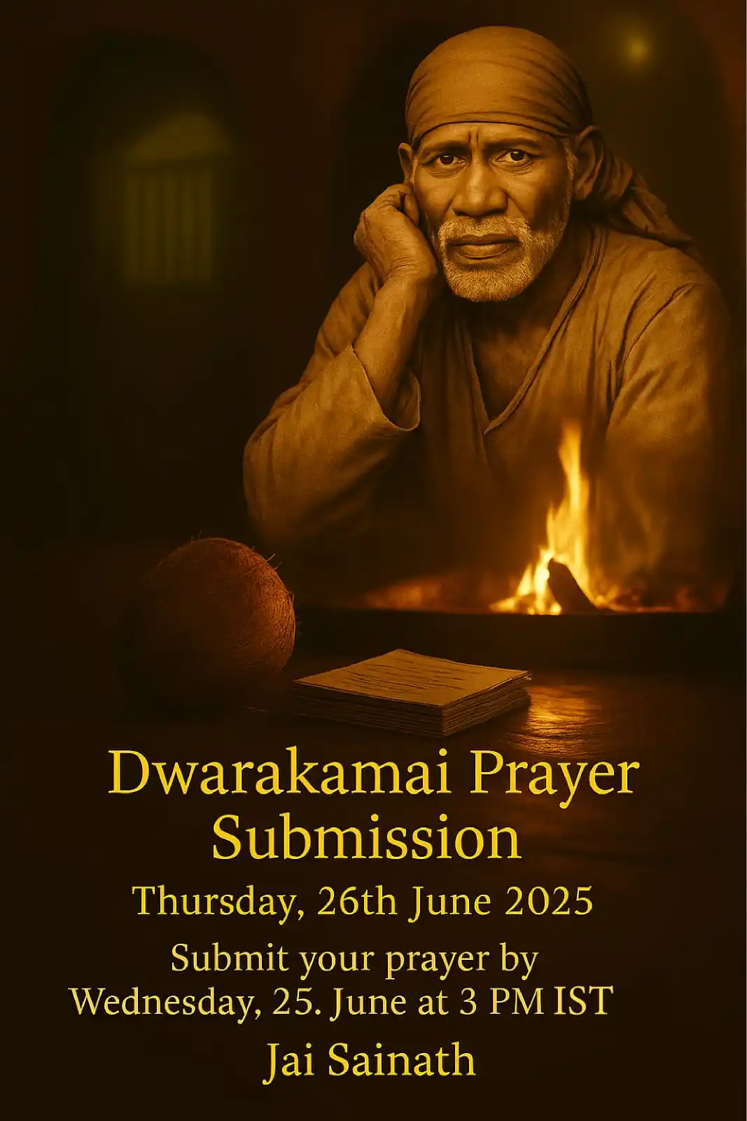 Image from Sai Yug Network: *Dwarakamai Prayer Request Form is Now LIVE*🙏🏻 Submit your prayer he...