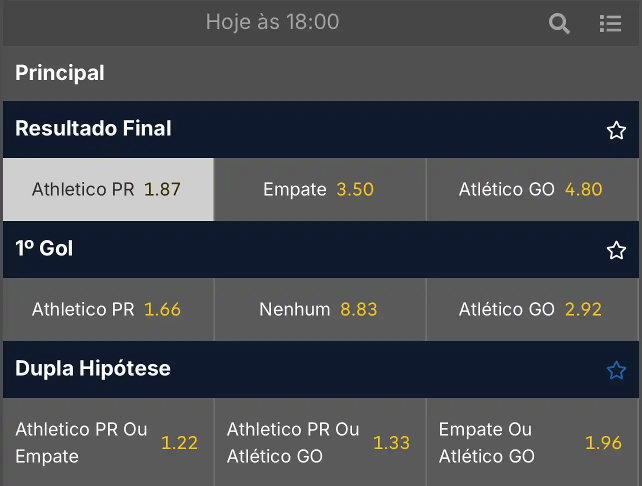 Image from SDA - Palpites e mais!: Entrada simples! 🅱️  🏟️ Athletico PR x Atletico GO  ➡️ Vitoria do At...