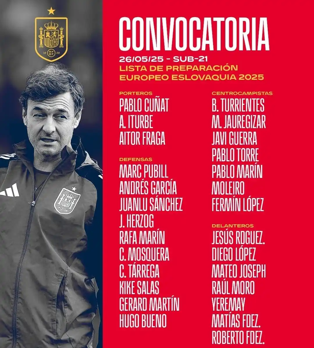 Image from ÁreaRojiblanca_WhatsApp: 🇪🇸 La SEFutbol sub-21 incluye a Marc Pubill en la lista para prepara...