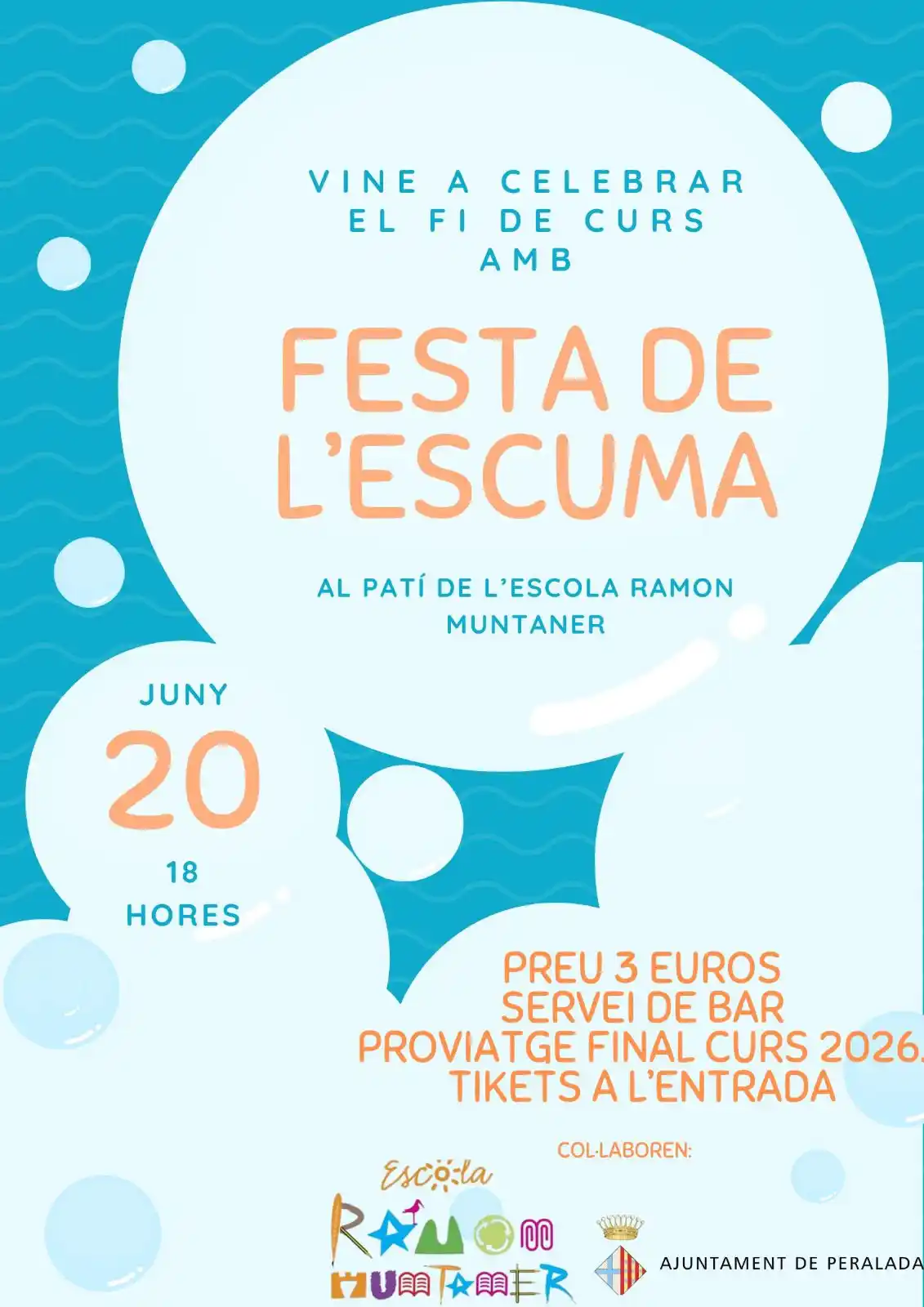 Image from Ajuntament de Peralada: 🎉 *Festa de l’Escuma!*🫧🫧🫧 Vine a refrescar-te i passar-ho d’allò m...
