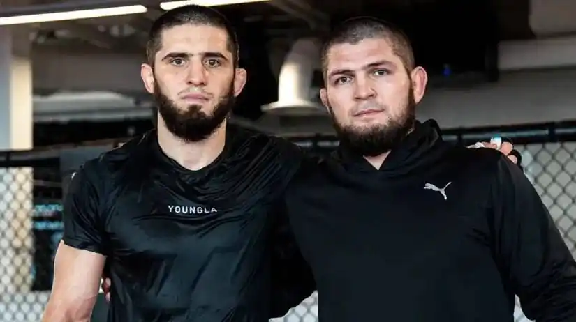 Image from Baku.es: 🤼Həbib Nurməhəmmədovla İslam Maxaçev Bakıya gəliblər Tanınmış döyüşç...